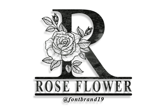 Rose Monogram Font: Split-Flower Design Projects