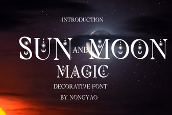 Craft Typography with Sun & Moon Symbol Magic