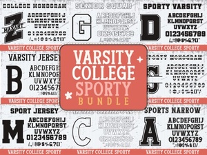 Varsity College Bundle Font for Sports Projects