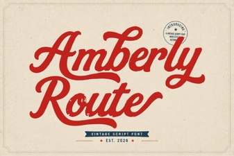 Amberly Route Font for Creative Design Projects