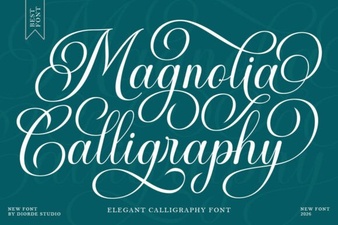Magnolia Calligraphy Font for Elegant Design Projects